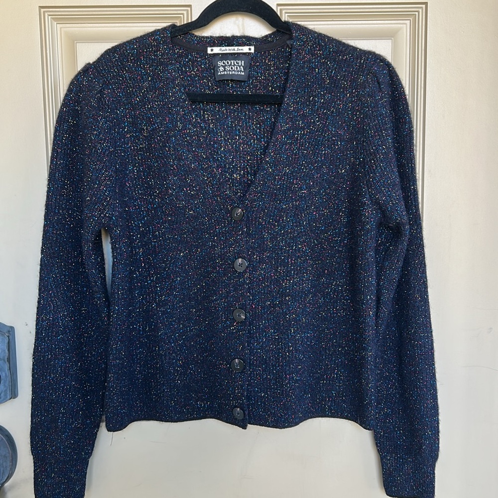 Scotch & Soda Black Knit Cardigan size XL